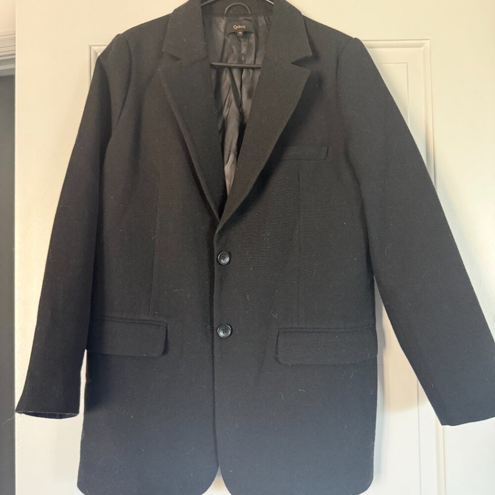 Quince Italian Wool Oversized Blazer – Size M – Black